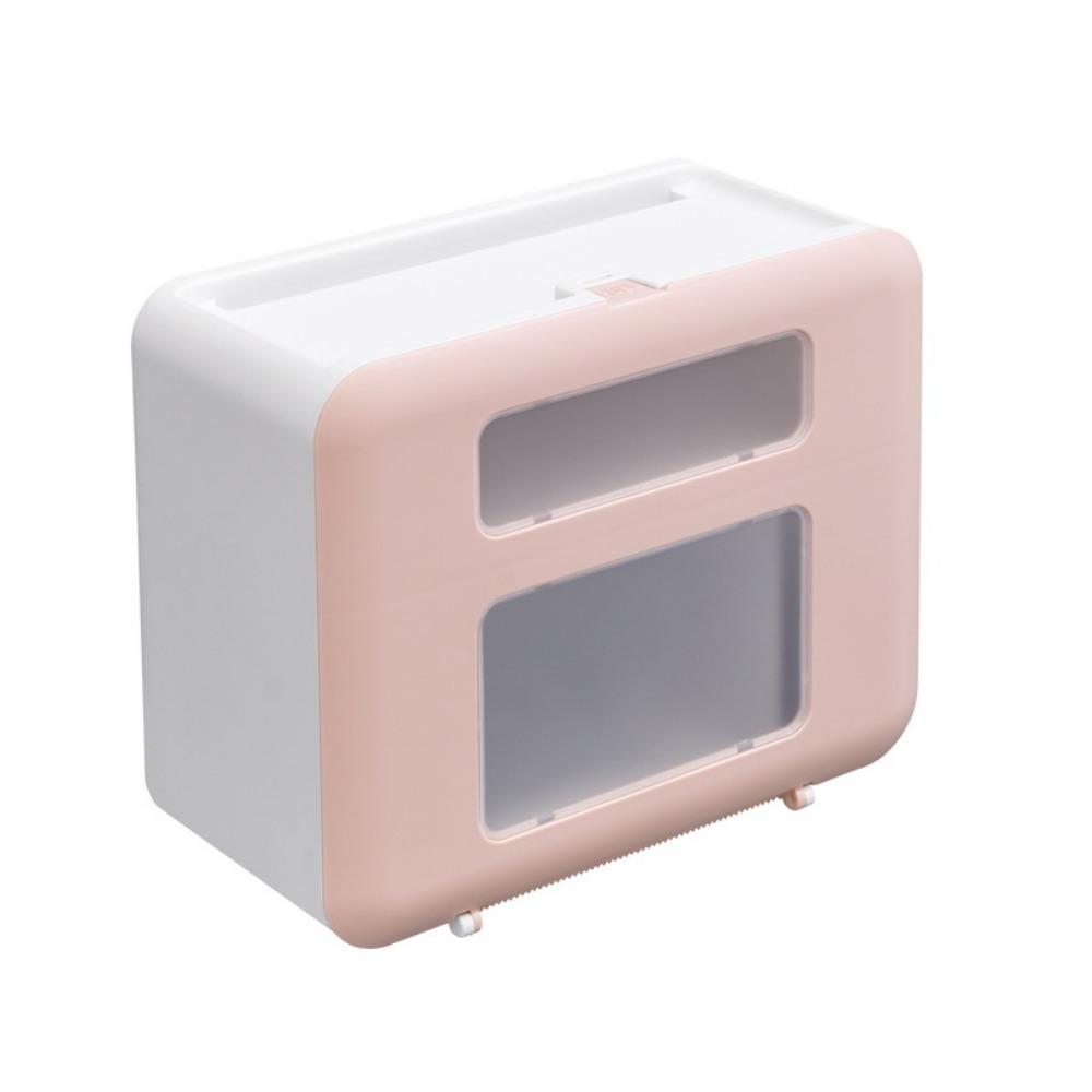 Wall Mounted Toilet Paper Box Large Capacity Roll Paper Storage Rack Sundries Storage Box  for Home