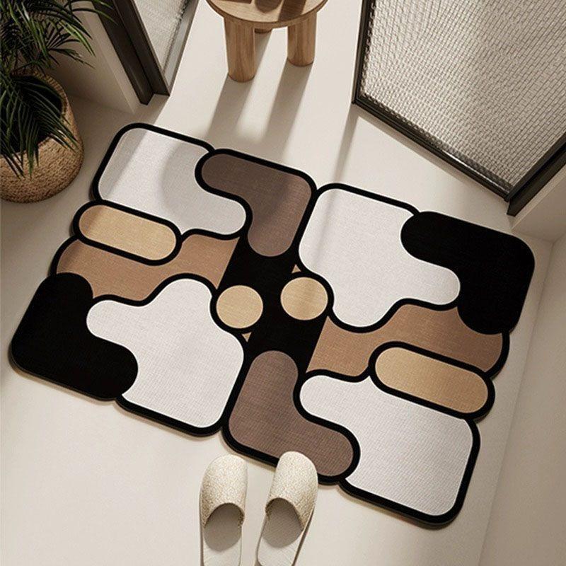 Diatomaceous Earth Bath Mat Super Absorbent Fast Drying Non Slip Floor Mat for Bathroom Toilet Easy Clean Home Decor Carpet