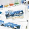 Office School Supplies Slow Season Series Washi Tape Ins Winter Snow Scene Hand Tent Diy  Decoration Kawai Stationery Lovely