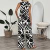 YYFS Women's Fashion Casual Summer Spring Colour Block Print Sleeveless V-Neck High Waist Trousers Jumpsuits & Rompers