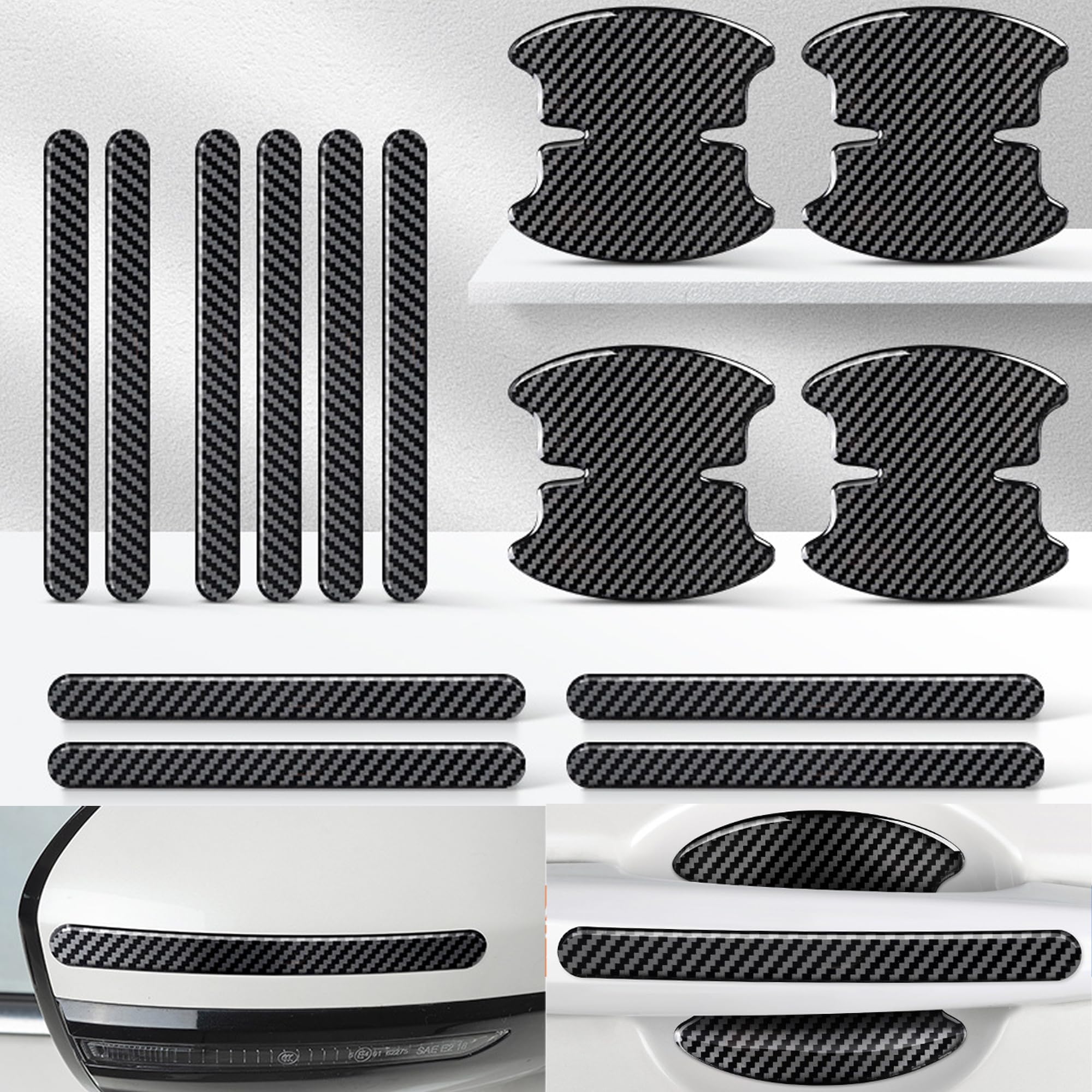 

BLOOPIC Защита дверных ручек Toyota, Набор из 14 штук, Боковые зеркала, Защитная пленка, Защита от царапин, Уплотнитель,