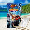 1pc Blaze and the Monster Machines Beach Towel, Beach and Seaside Swimming Pool Equipment, Fashion Pattern, Rectangular, Travel Essentials