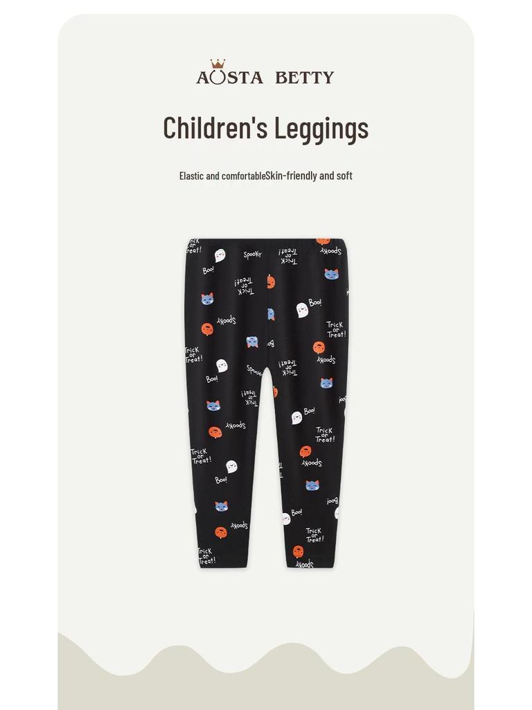 25 New Autumn Girls' Leggings: European & American Style Cute Print Long Pants for Kids