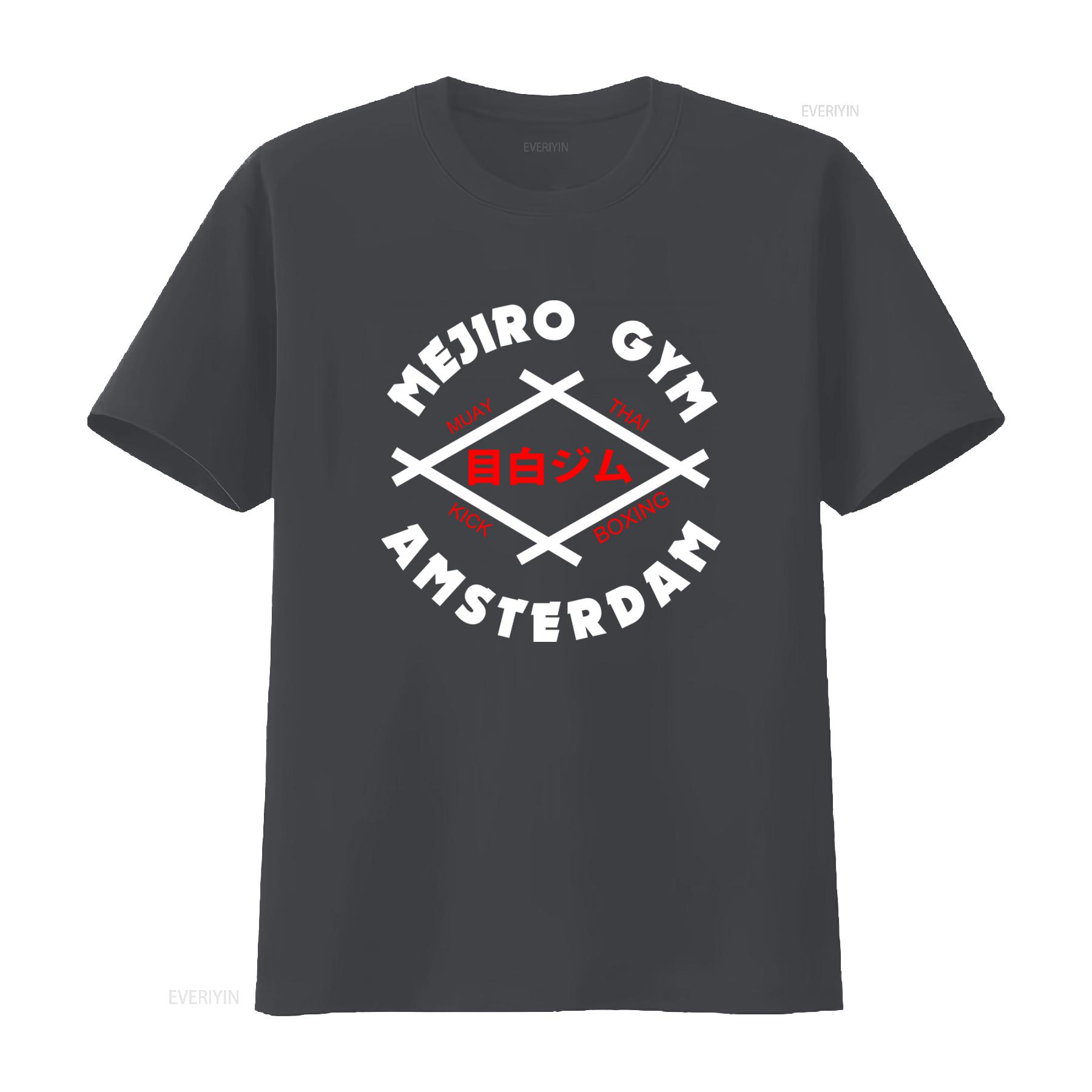 ZheXiong TEE Mejiro Gym Amsterdam Nederlandse Kickboksen Muay Thai Rob Kaman Peter Aerts T-shirt vintage Gewassen streetwear Unisex Comfortabel M