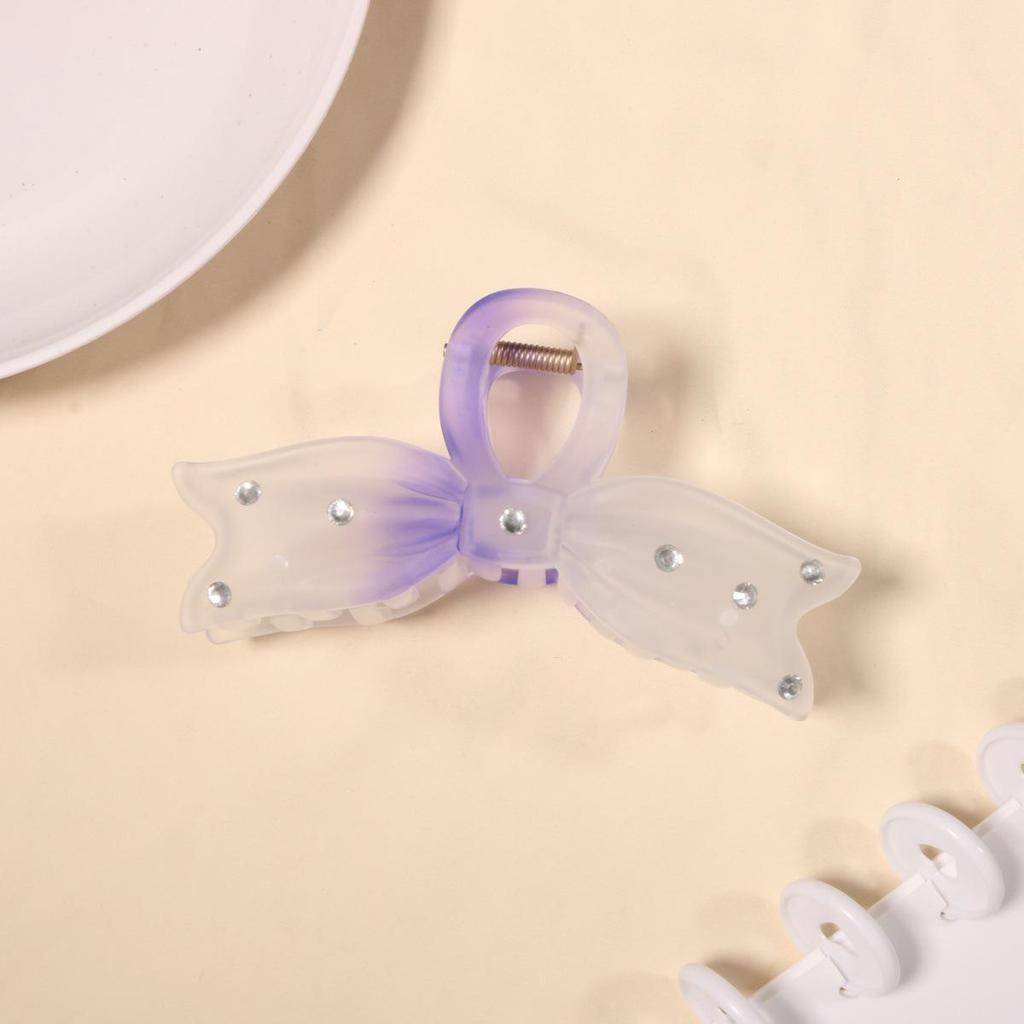 Matowy klips rekinowy, spinka do włosów z kokardą jaskółczy ogon do fryzur upiętych 2025