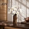 Unique Holiday Gift for Home 3D Printed Tree Stump Ornament, Creative Vase, Natural Style Small Entryway Table Ornament Pen Holder, Retro Brown
