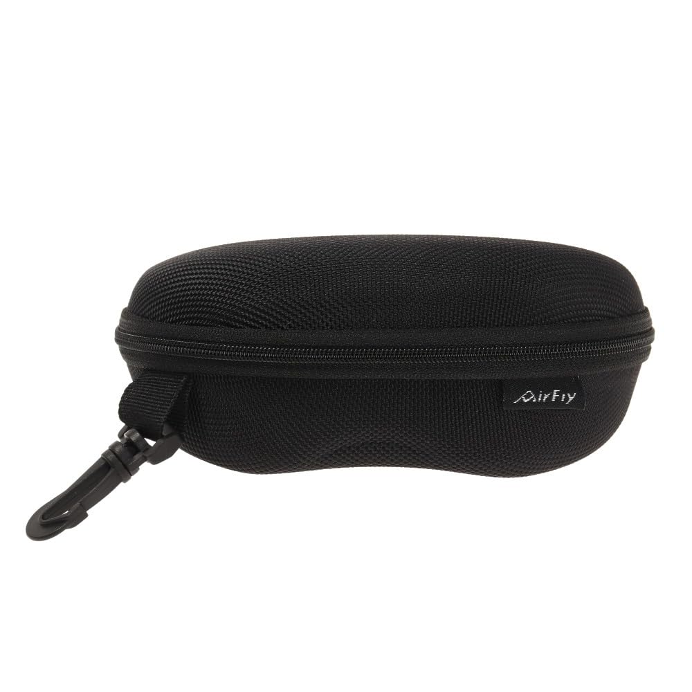 AirFly Sports Sunglasses with New Side Black Lens AF-303 C-1 Nose-Padded Pads, Frame/Mirror (AF-303 C-1 Black)