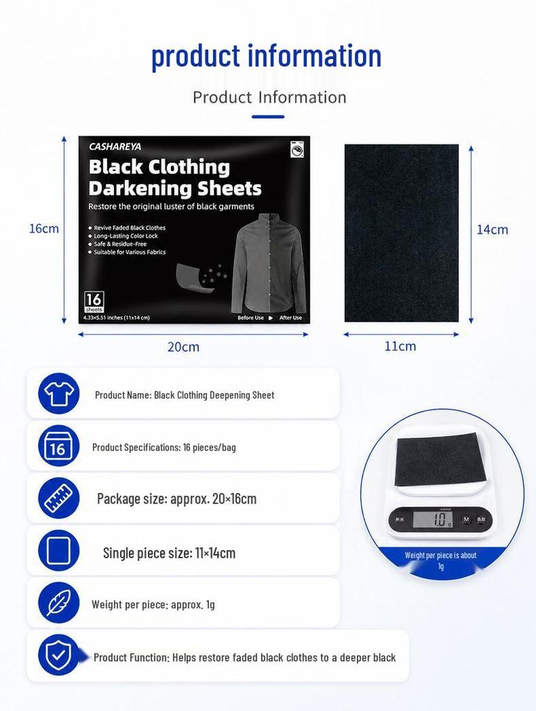 Cross-border Laundry Sheets: Black Clothing Dyeing & Whitening, Color Repair & Fade Prevention