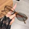 Fashionable Photochromic Myopia Glasses Retro Small Oval Women's INS Style HD Anti Blue Light Minus Diopter Eyeglasses