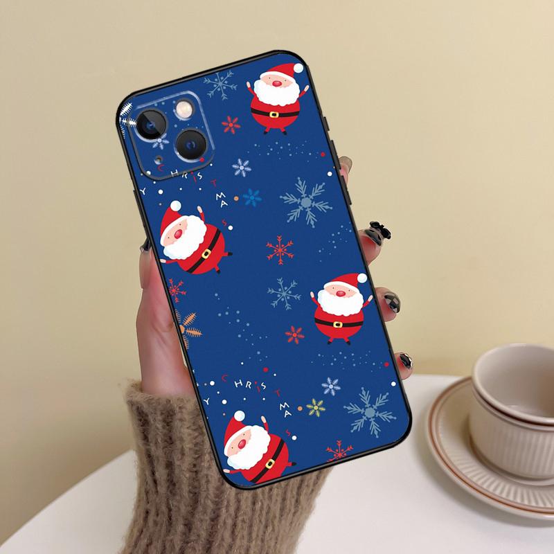 Weihnachts-Nikolaus nahtloses Hirsch-Handyhülle für iPhone 16 Pro Max 14 13 12 11 15 17 Pro Max mini Plus 16e 17 Air Cover Funda