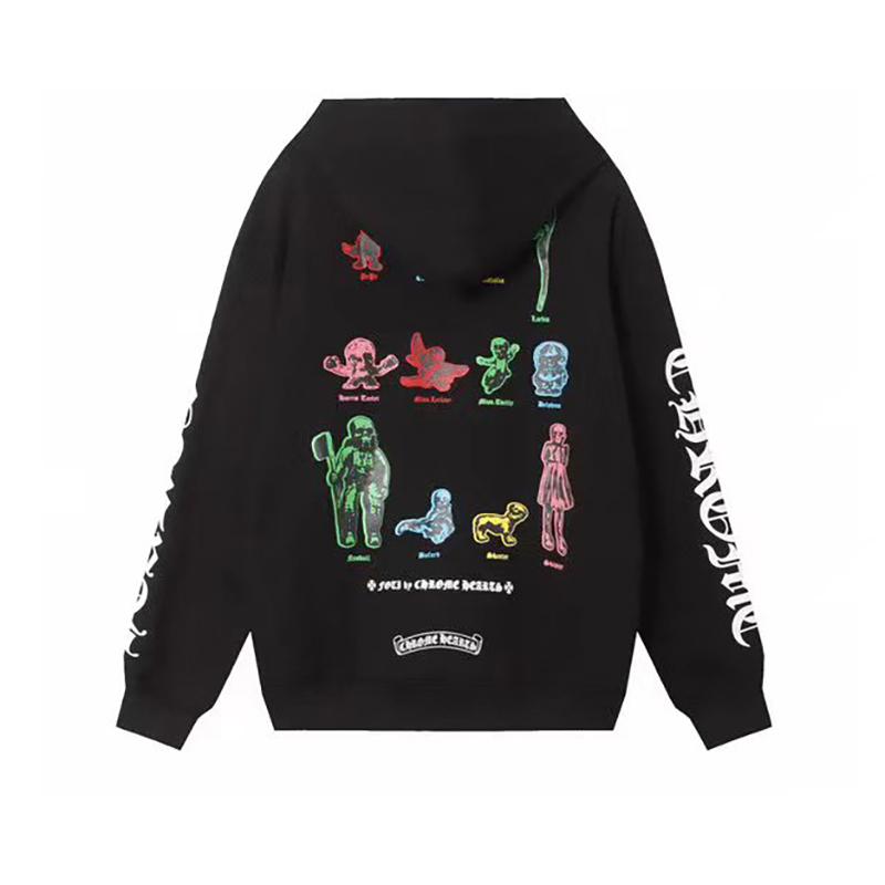 844 CHROME HEARTS 2026 Autumn and Winter New Plus Size Classic Style Logo Zipper Hooded Sweatshirt, Suitable for Couples to Wear