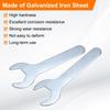 uxcell Open End Wrench 4/5.5/7/8/11/12/13/15/17/19/22/23mm Metric U-Shaped Single Open End Spanner Ultra Thin Small