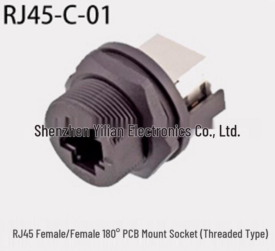 Waterproof RJ45 Connector Plug CAT5e/CAT6a Gigabit IP67/IP68 Front/Rear Panel Mount