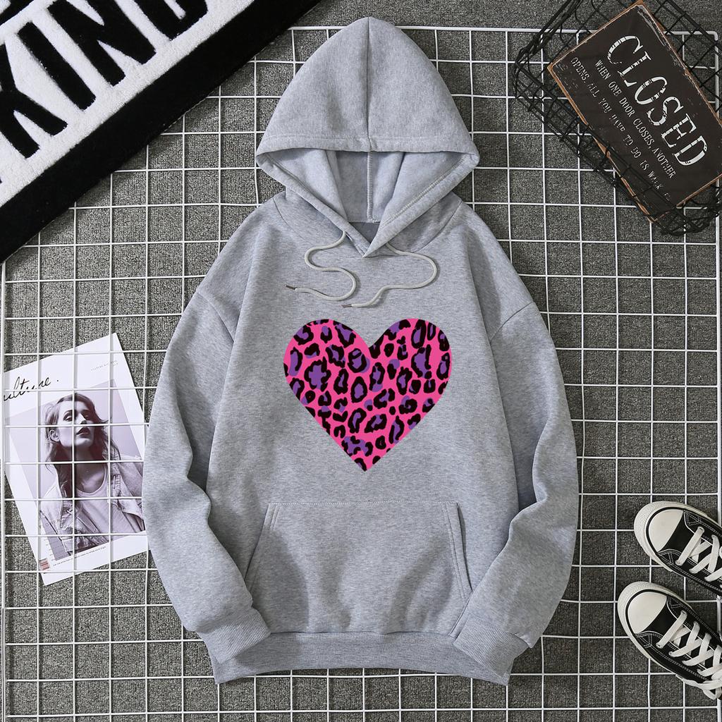 Autumn and winter trend printed sweater women's 2025 new hooded casual jacket women ins large size hoodie