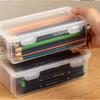 1-10 PCS Pencil Case Large-capacity Transparent Storage Box Colored Lead Children's Drawing Crayon Desktop Storage Box