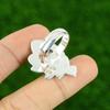925 Sterling Silver Natural Coconut Jasper Bezel Solitaire Mother Birthday Ring