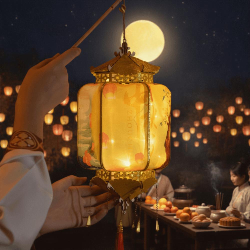 with Tassel Chinese Flower Lantern Handheld Portable Lantern Craft