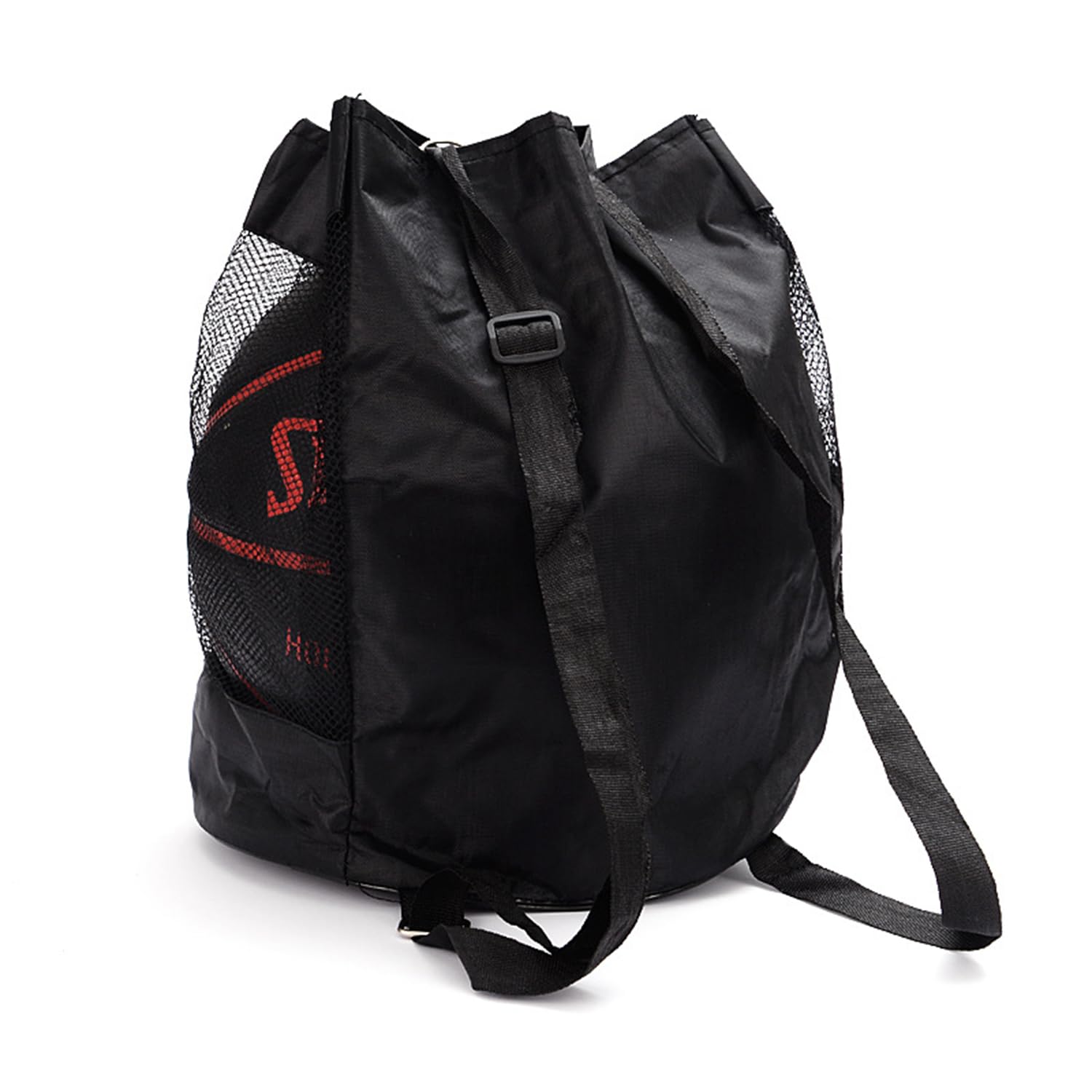 Drawstring Basketball Backpack, Basketball Box, Net Bag, Football Storage Backpack, Outdoor Volleyball Storage Bag, 32 cm, Black чёрный