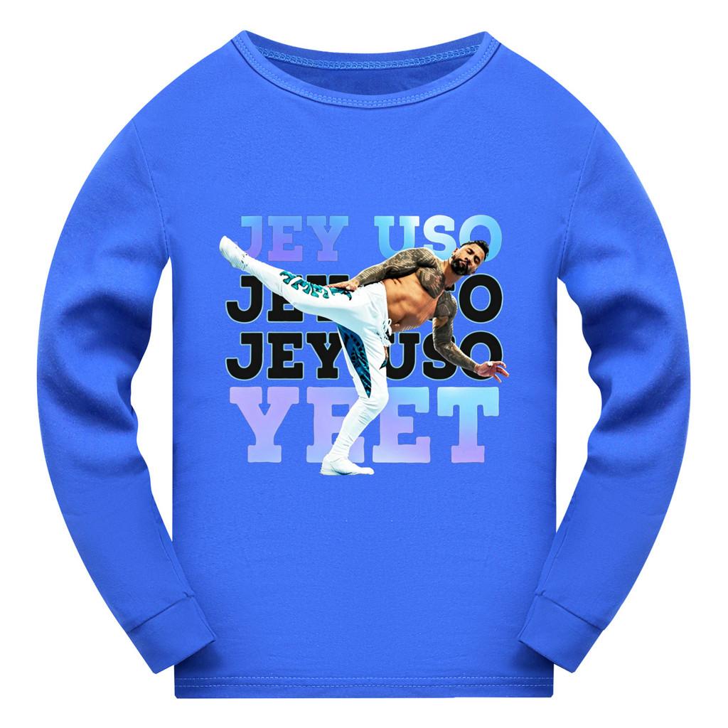 5888 Kids Boys Girls Yeet Print Long Sleeve T-Shirt
