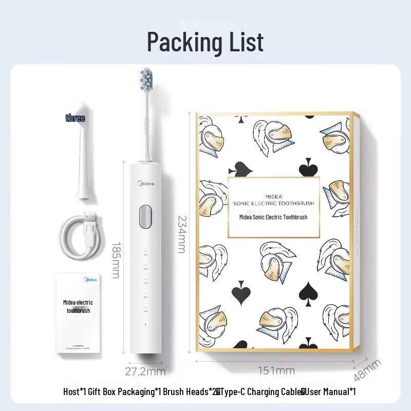

Midea YS7 Electric Toothbrush CN plug (adapter included)