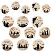 Wooden Christmas Tree Nativity Scene Hanging Tag - Thanksgiving Decoration