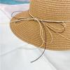 Scenic new bell wooden bead sun hat tourist beach basin hat face covering sun protection hat female straw hat fisherman hat
