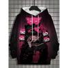 2026 New Men's Samurai Girl Hoodies Fashion Daily Sweatshirts Street Anime Tracksuit Personality Unisex Party Pullovers