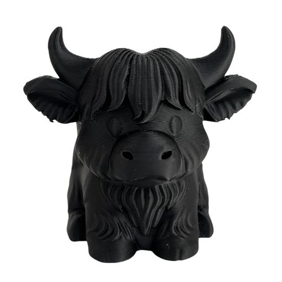 Highland Cow Pen Holder Large Capacity Desk Organizer Box Stationery Storage Container Home Office Desktop Decoration Ornament