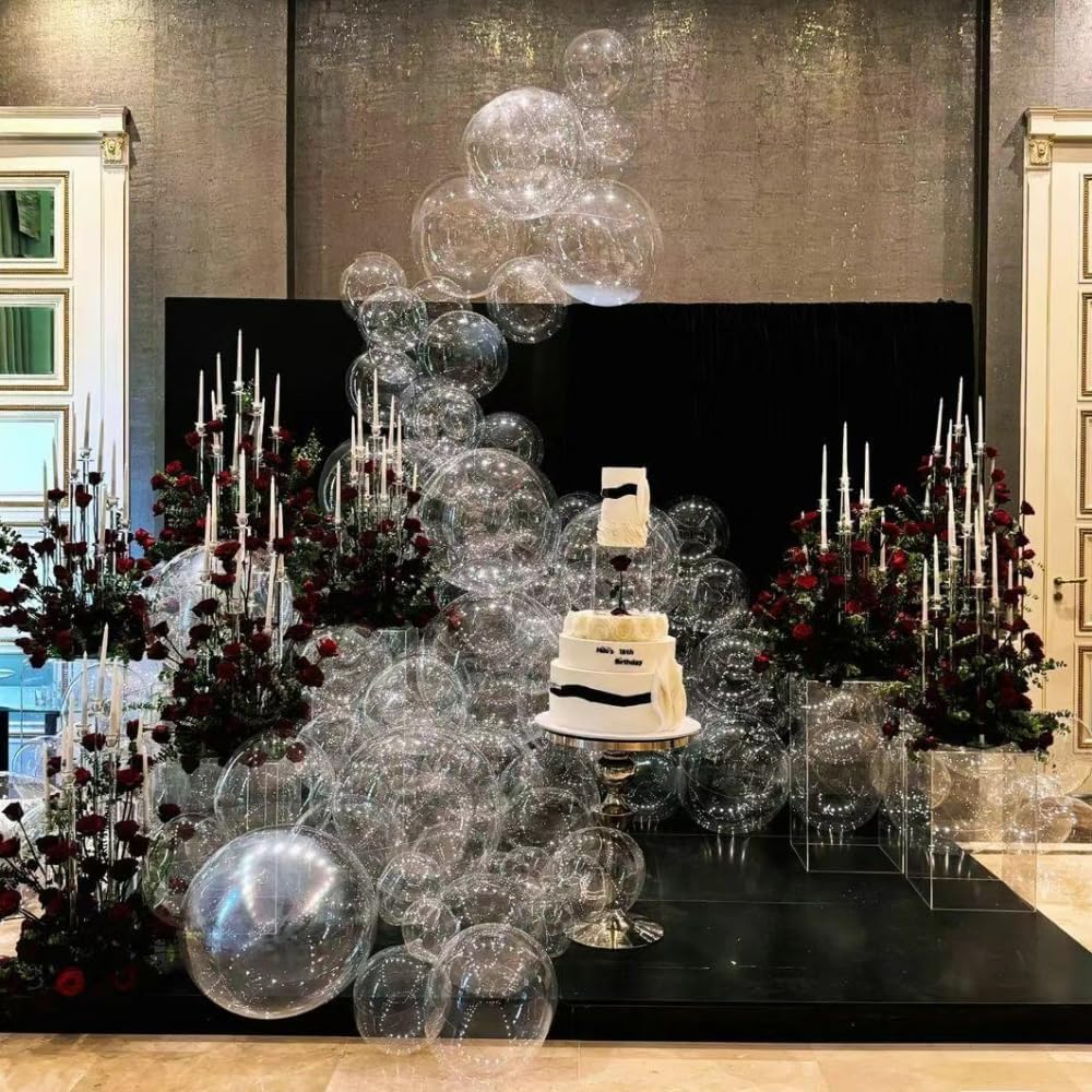 10/20pcs 10-36inch Clear Bobo Helium Air Balloons for Stuffing DIY Bubble Balloon for Wedding Birthday Graduation Party Decor