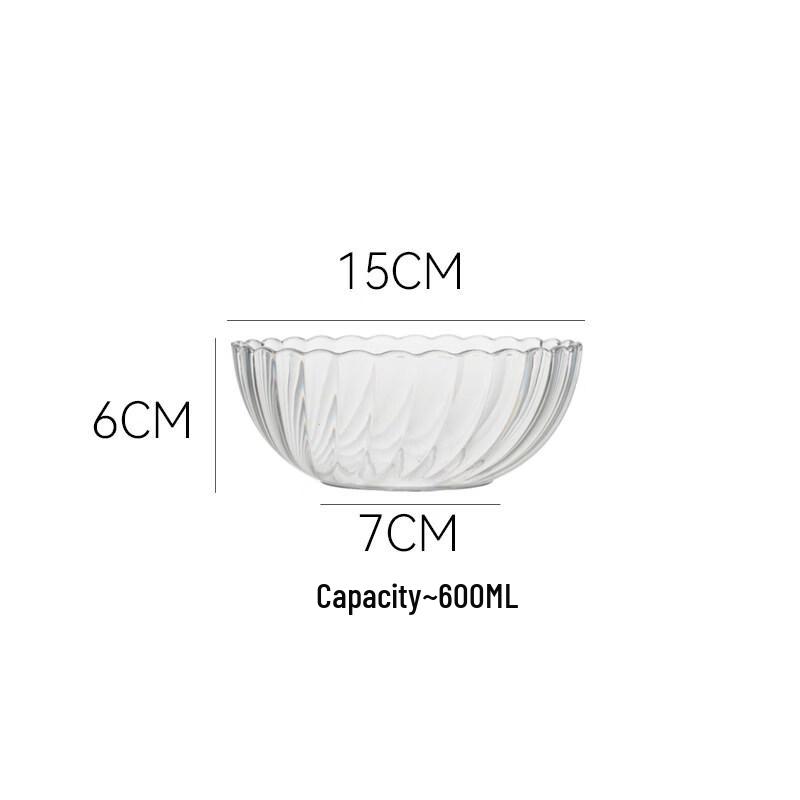 Jingbaodi High-Temperature Resistant Transparent Glass Soup Bowl