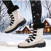 Omen's Schneestiefel Rutschfest Wasserdicht Winterschuh Bequeme Oberschenkelhohe Wanderstiefel Plateau Stiefeletten Warmhalten Schneeschuhe