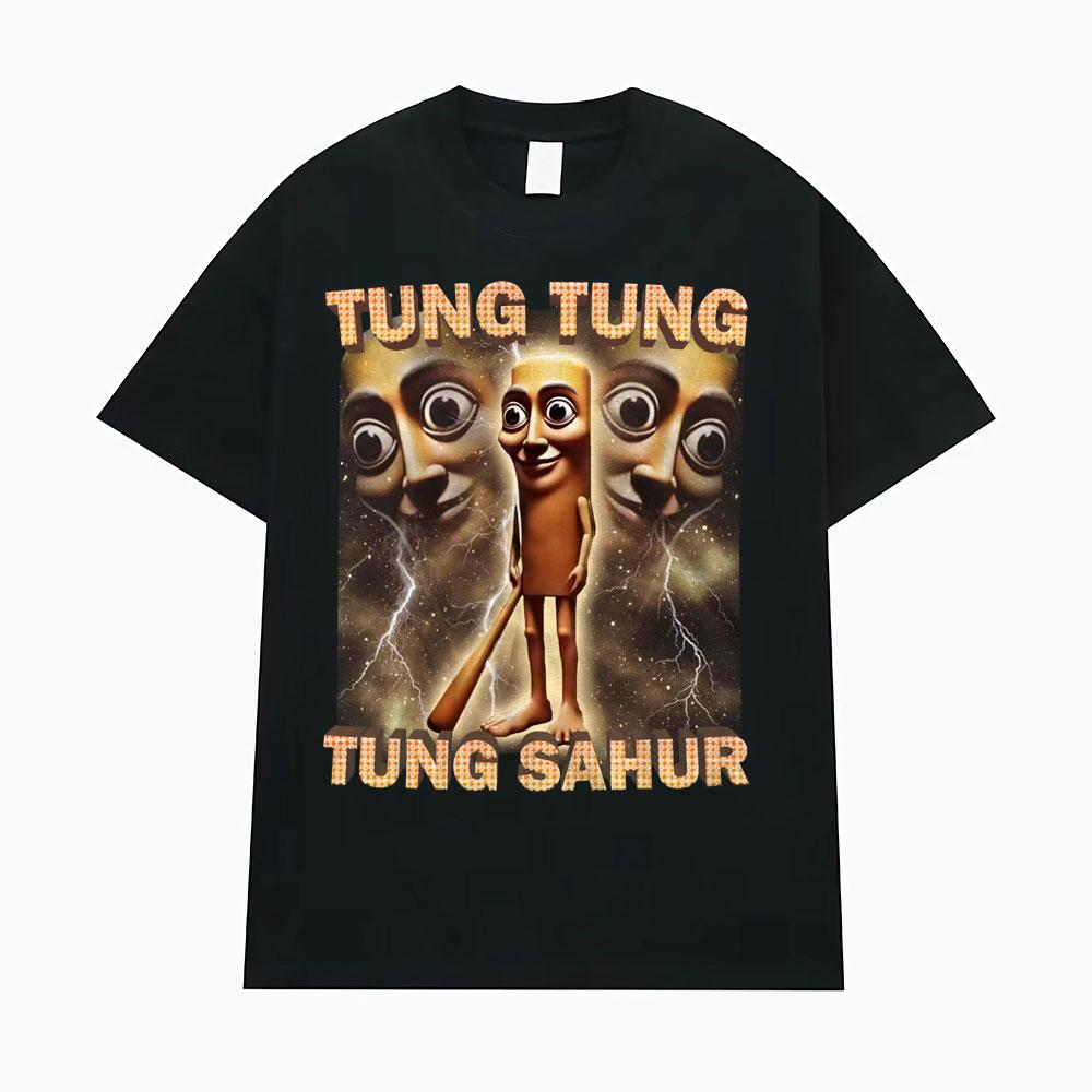 

Tung Tung Tung Sahur Bombardiro Crocodilo Funny Meme T-shirt Men Women Italian Brainrot Tralalero Tralala Loose Men s T Shirts S