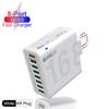 8-Port QC3.0 Fast Charging Travel Charger for Europe, America & Korea - Mobile Phone Charger