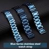 Klassisches neues blaues Edelstahl-Armband 18 mm 20 mm 21 mm 22 mm Metallarmband Herren Damen Mode Schnellverschluss für Citizen