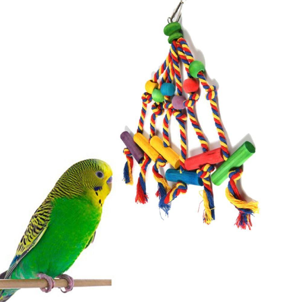 Hanging Wear-resisting Bird Climbing Ladder Parrot Chew Toy Bird Tearing Toys Bird Rope Perches