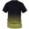 Gradient Letters Crew Neck Short Sleeve Alphabet Print T-Shirt Casual Weekend Wear for Men and Teens Vacation Resorts Spring/Summer/Fall