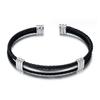 Luxury Wire Knot Men Bracelet Hip Hop Women Stainless Steel Open Cuff Jewelry