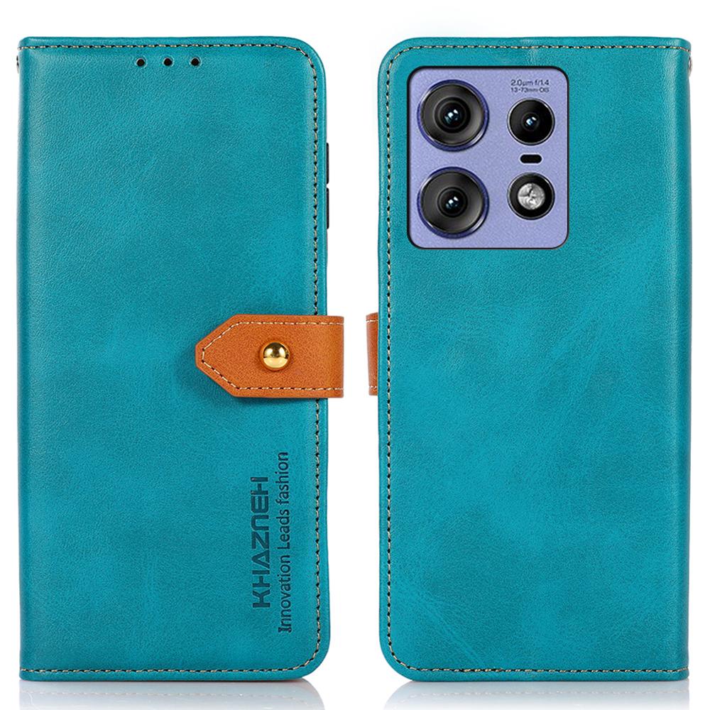 KHAZNEH For Motorola Edge 50 Pro 5G Magnetic Phone Case PU Leather Card Holder Stand Cover