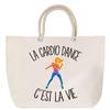 Large Beach Bag - PLANETEE - Cardio Dance - Rope Handle - Large Size - Made In France