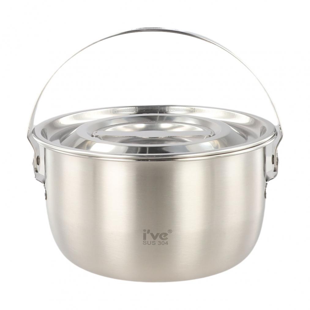 Leicht zu reinigendes Camping-Kochgeschirr Outdoor-Kochen Edelstahl-Topf