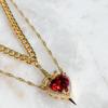 Arrow Heart Design Pendant Necklace Set Gothic Diamond Necklaces Collarbone Chain for Couple Vintage Jewelry Necklace for Women