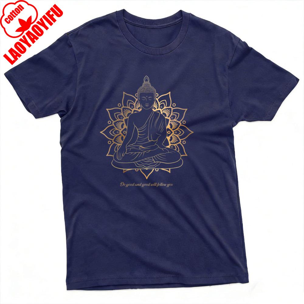 Buddha Mandala Design Summer Men TShirt Spiritual Zen Style Casual Wear for Yoga Meditation and Daily Clothes Unique  Tops