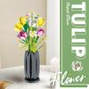 Non-Toxic 1250Pcs Tulip Bouquet Building Blocks Flower Eternal Flower Vase Model Bricks Home Decoration Kids Diy Toys Children Romantic Gifts