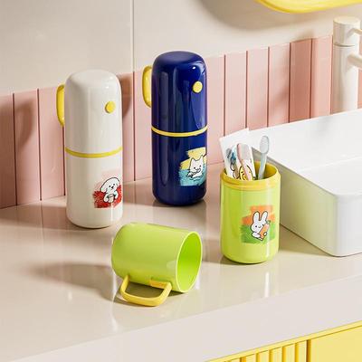 Reise-Zahnbürsten- & Zahnpasta-Set für Kinder - Tragbarer Waschbecher & Mundspülungsbehälter