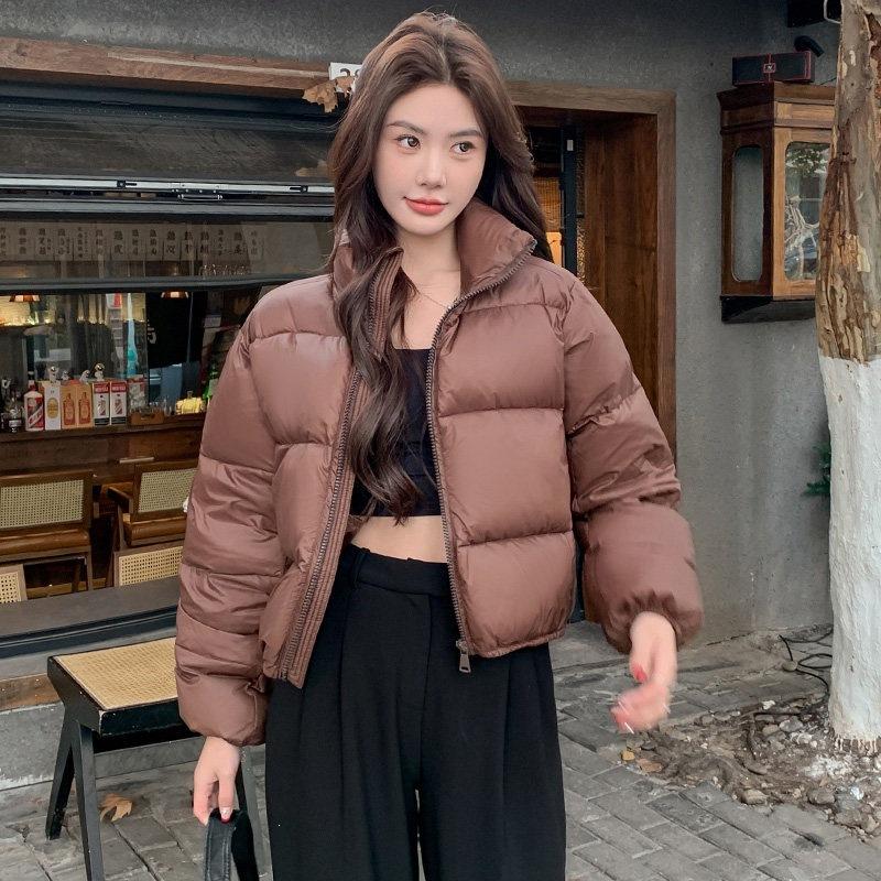 Kendou style short down jacket for women and small men, winter new white duck down stand-up collar thickened bread jacket