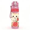 1PC Summerween Floral Cat 750ml Color Plastic Sports Water Bottle Leakproof Flip Straw Lid Suitable for Sports Office Home Use