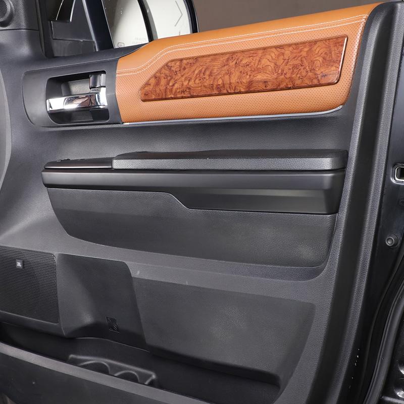 For Toyota Tundra 2014-2021 ABS Car Inner Door Armrest Lower Trim Decorative Stickers Car Interior Accessories