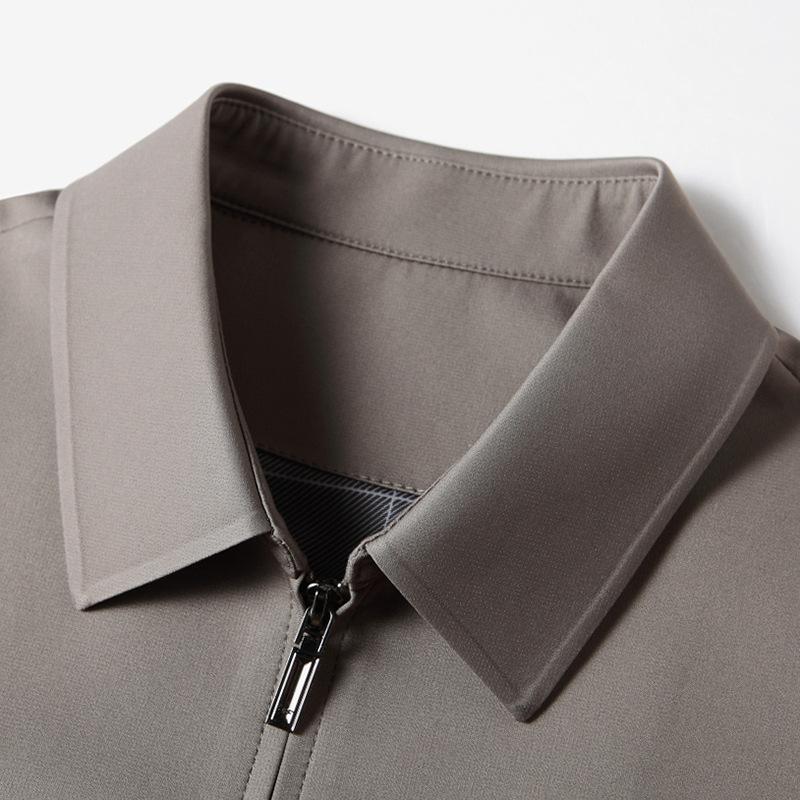 Spring and Autumn Lapel Young and Middle-aged Business Administrative Jacket Civil Servant Zipper Version Casual Jacket