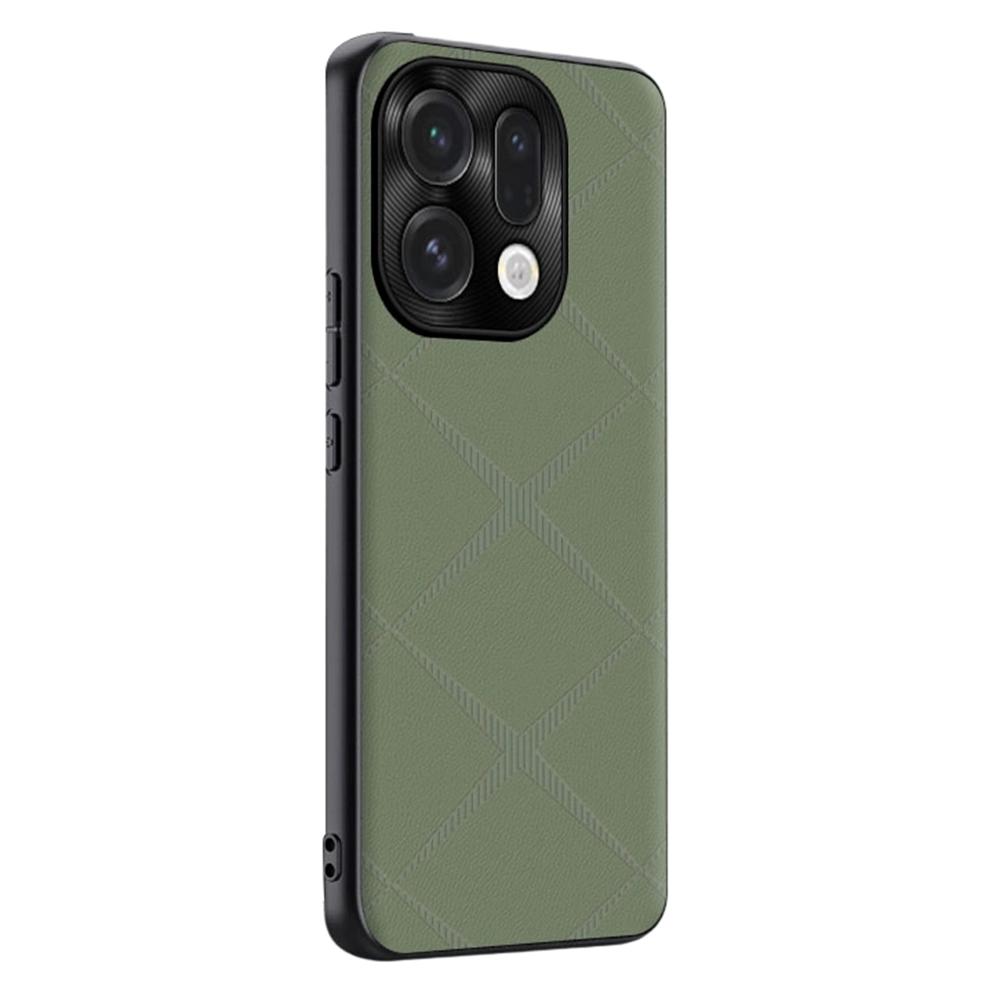 Für Oppo Find X9 5G Hülle X-Muster TPU PU-Leder PC Anti-Fall Handyhülle