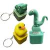 Lizard Button Keychain Fidget Toy with Sound LED Lights Stress Anxiety Relief Frog Keyboard
